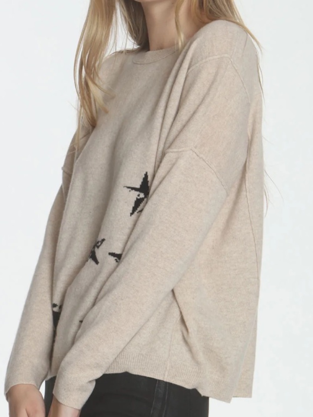 LABEL+ thread Cashmere Lucky Stars Scoop Neck